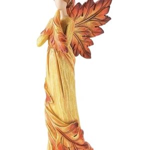 Autumn Leaf Fairy Figurine - Golden Orange